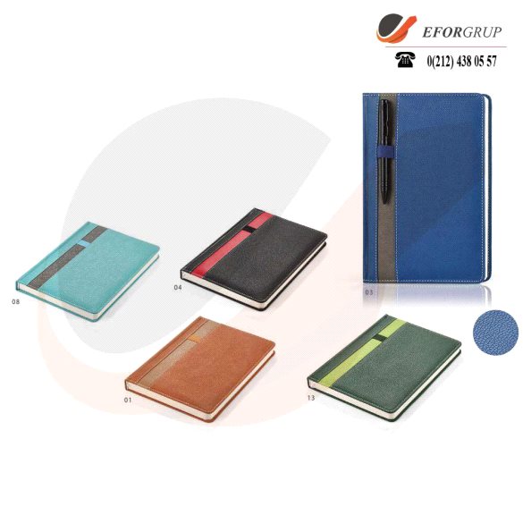 Deri Kalem Tutacaklı Promosyon Ajanda (Renkli)