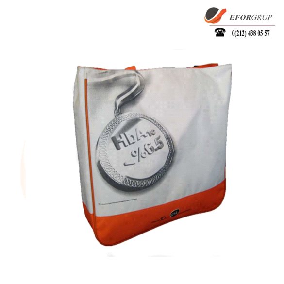 Promosyon Beyaz Turuncu Plaj Çantası