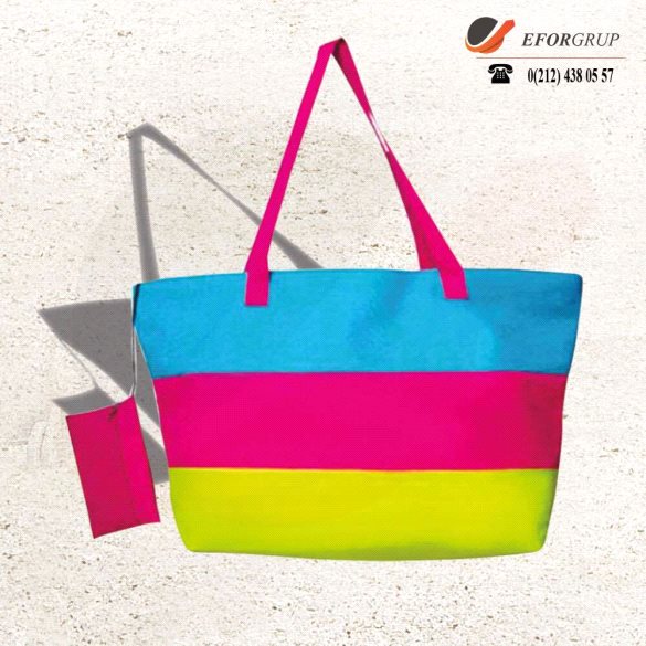 Promosyon Pembe Askılı Plaj Çantası