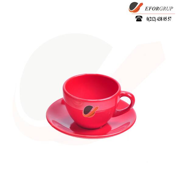 Renkli Porselen Türk Kahvesi seti