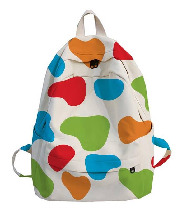 Renkli ve Desenli 2 Bölmeli Sırt Çantası