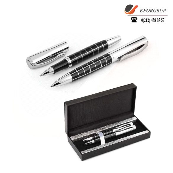 Promosyon İşlemeli Roller Tükenmez Kalem Seti