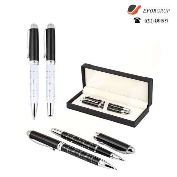 Promosyon İşleme Detaylı Roller Tükenmez Kalem Seti