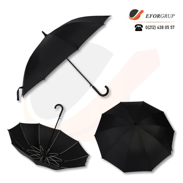 Siyah Baston Şemsiye