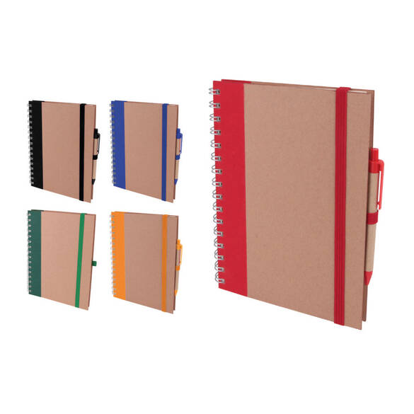 SPIRALLI KRAFT RENKLİ TARİHSİZ DEFTER (15X21 CM)