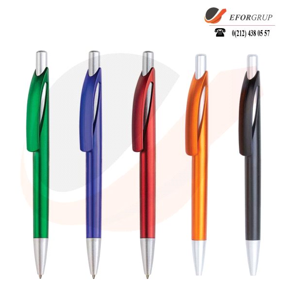 Syber Metalik Basmalı Tükenmez Kalem