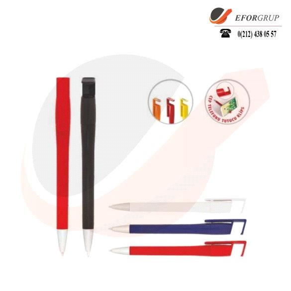 Telefon Tutuculu Plastik Kalem