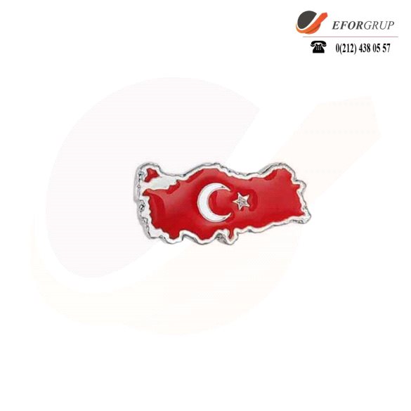 Türkiye Haritalı Yaka Rozeti