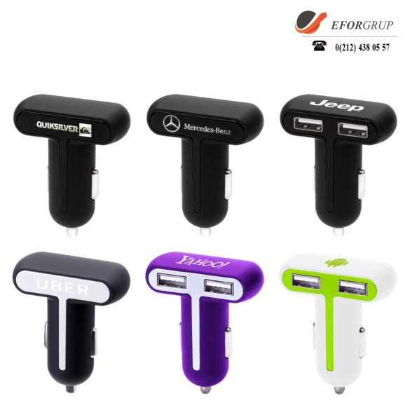 DOR USB Araç Şarj Cihazı (Logo Baskılı)