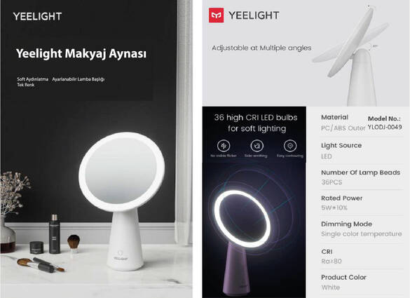 Yeelight Makyaj Aynası