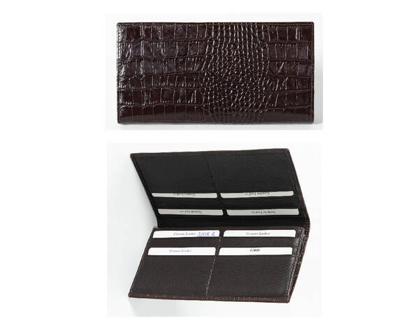 YILAN DERİLİ KAHVERENGİ ERKEK CÜZDANI