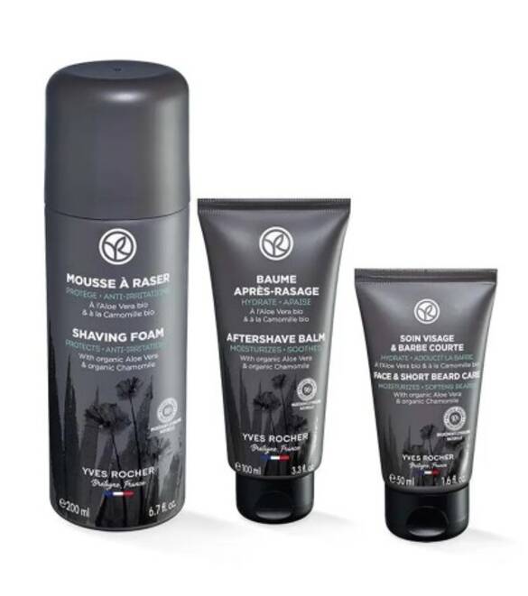 YVES ROCHER Tıraş Köpüğü,Balsamı ve Sakal Bakım Kremi Rutin Seti